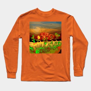 Fantastic Garden of Magic Tulips Long Sleeve T-Shirt